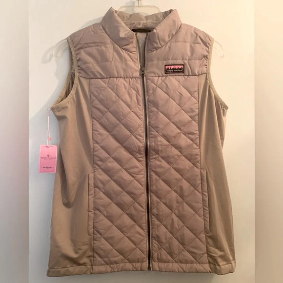 NWT Simply Southern Happy Vest for Women Small Lightweight Light Tan,pockets - Picture 1 of 9